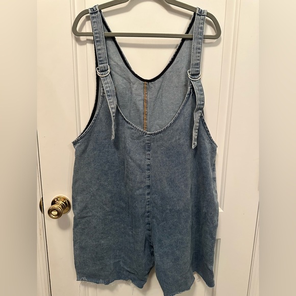Denim Overalls with Pockets - Picture 2 of 2